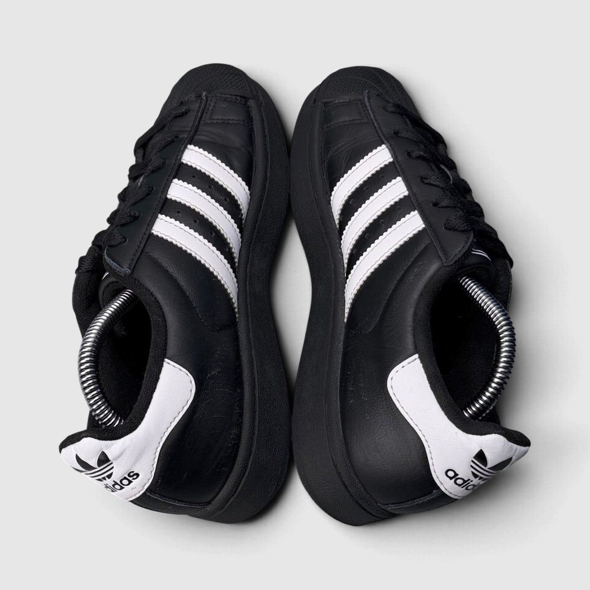 Adidas Superstar II Black White, buty sportowe damskie w bardzo dobrym stanie rozmiar 37 1/3, widok z góry
