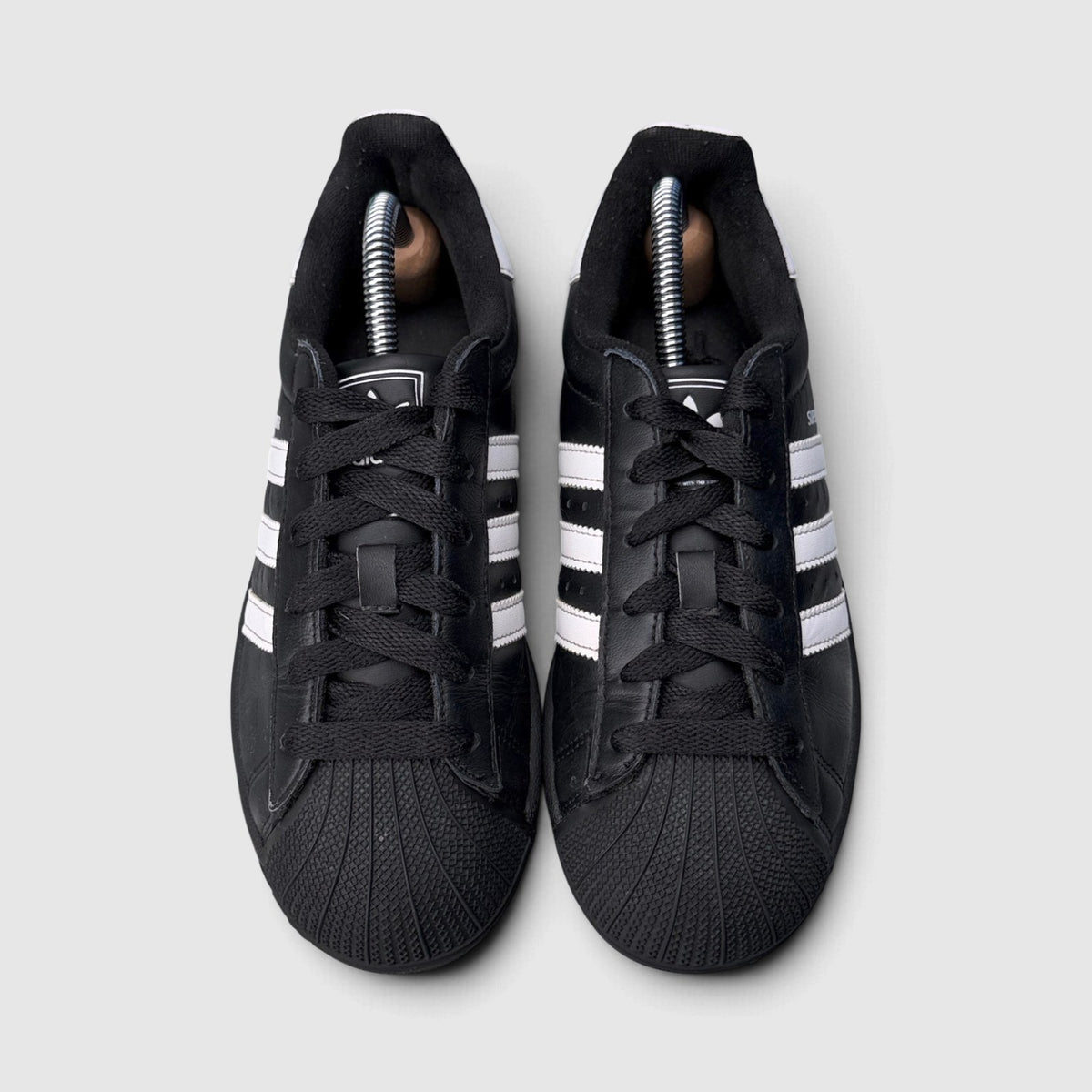 Adidas Superstar II Black White, buty sportowe damskie w bardzo dobrym stanie rozmiar 37 1/3, widok z przodu