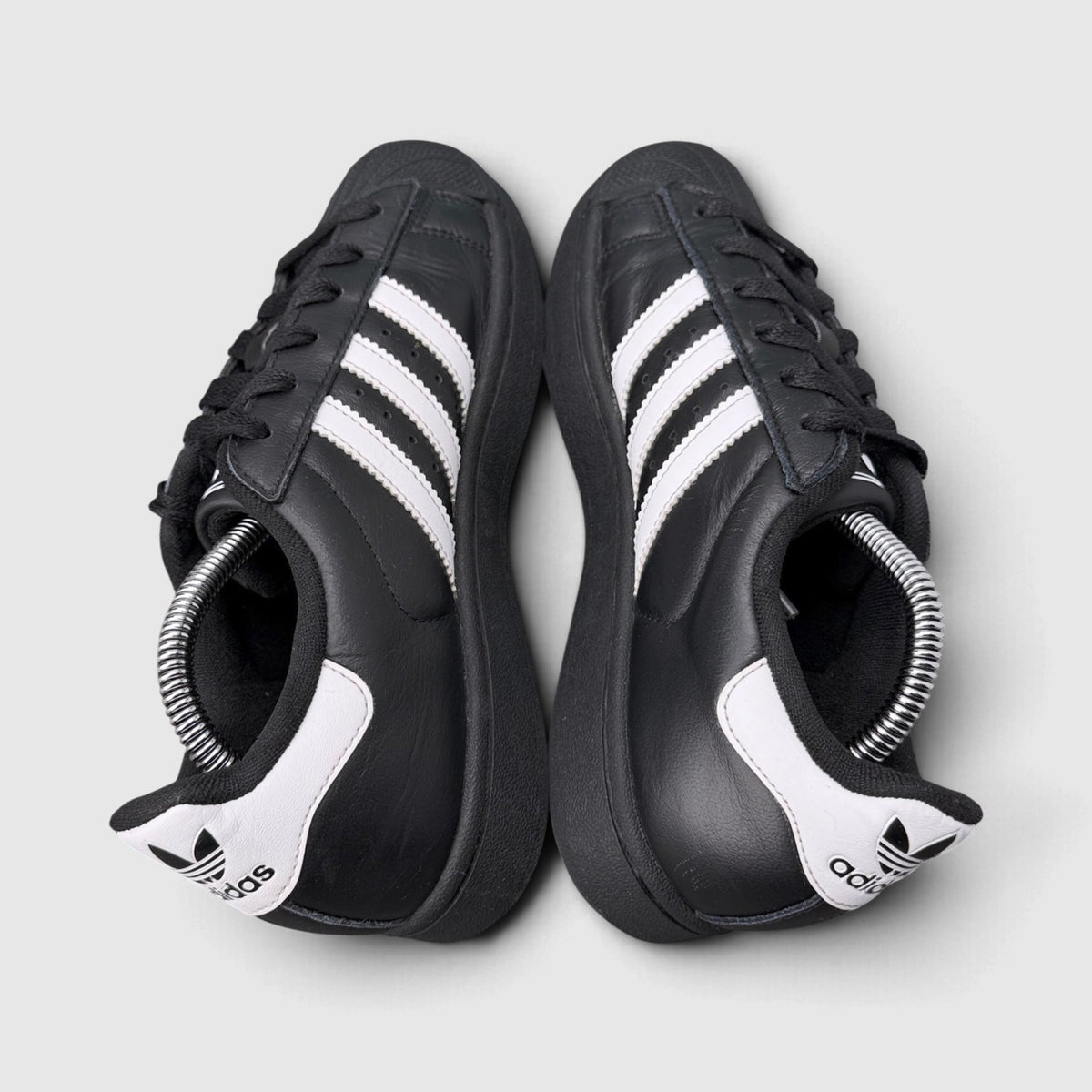 Adidas Superstar II Black White, buty sportowe damskie w bardzo dobrym stanie rozmiar 37 1/3, widok z góry