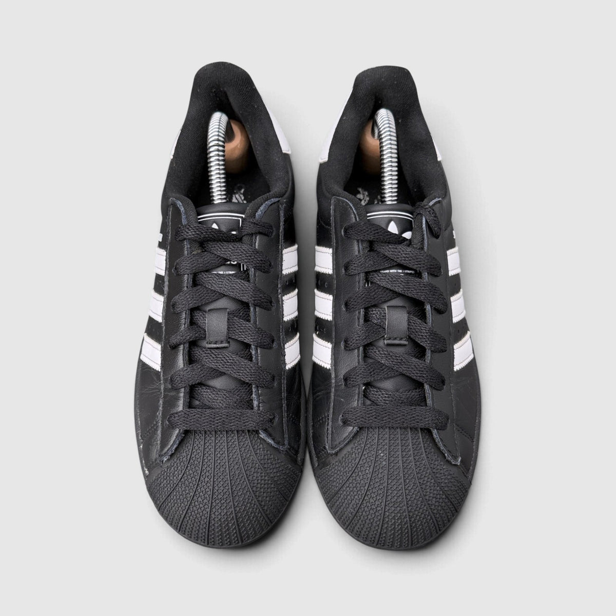 Adidas Superstar II Black White, buty sportowe damskie w bardzo dobrym stanie rozmiar 37 1/3, widok z góry