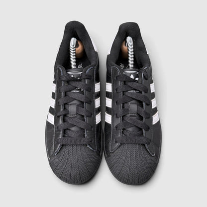 Adidas Superstar II Black White, buty sportowe damskie w bardzo dobrym stanie rozmiar 37 1/3, widok z góry