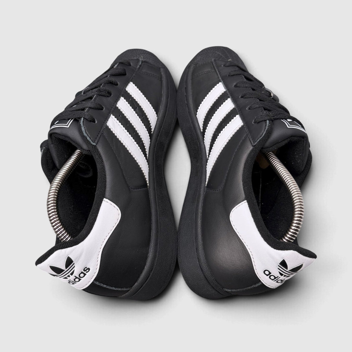 Adidas Superstar II Black White, buty sportowe damskie w bardzo dobrym stanie rozmiar 39 1/3, widok z góry