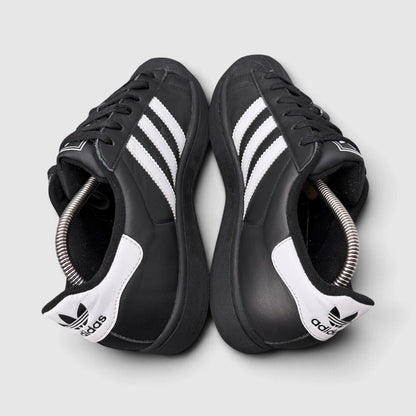Adidas Superstar II Black White, buty sportowe damskie w bardzo dobrym stanie rozmiar 39 1/3, widok z góry