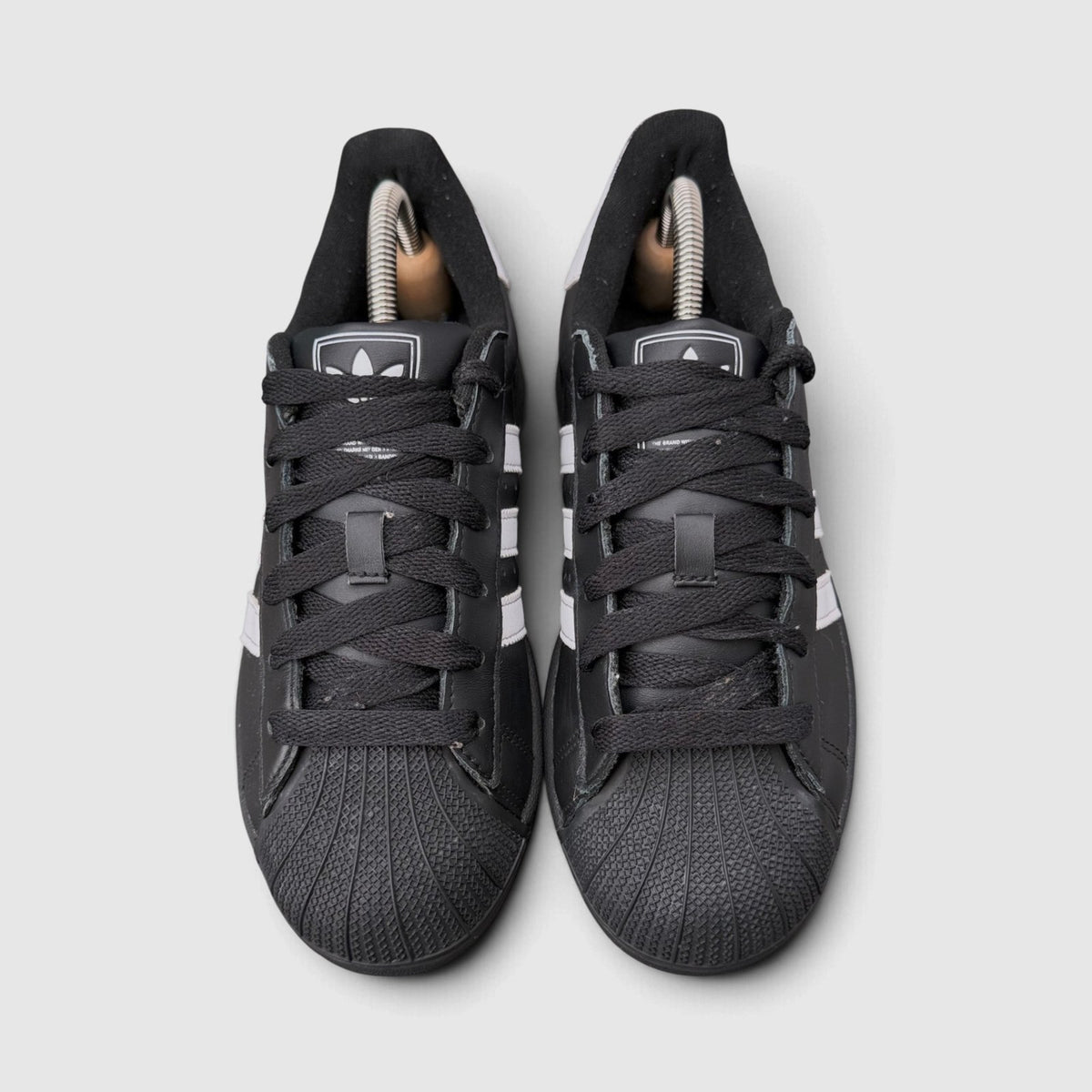 Adidas Superstar II Black White, buty sportowe damskie w bardzo dobrym stanie rozmiar 39 1/3, widok z góry