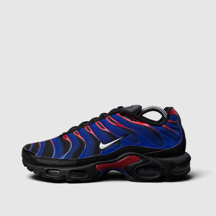 Nike Air Max Plus Spider-Man, buty sportowe męskie w dobrym stanie rozmiar 43, boczny profil, prawa strona