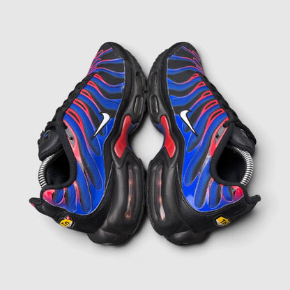Nike Air Max Plus Spider-Man, buty sportowe męskie w dobrym stanie rozmiar 43, widok z góry