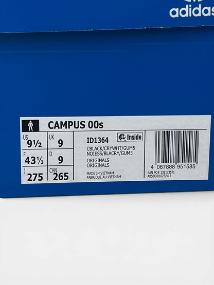 Adidas Campus 00s — buty sportowe męskie nowe rozmiar 43 1/3, para butów, widok z boku na tle studyjnym