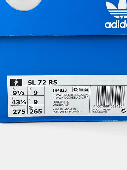 Adidas SL 72 RS Spark Yellow — buty sportowe męskie nowe rozmiar 43 1/3, para butów, widok z boku na tle studyjnym