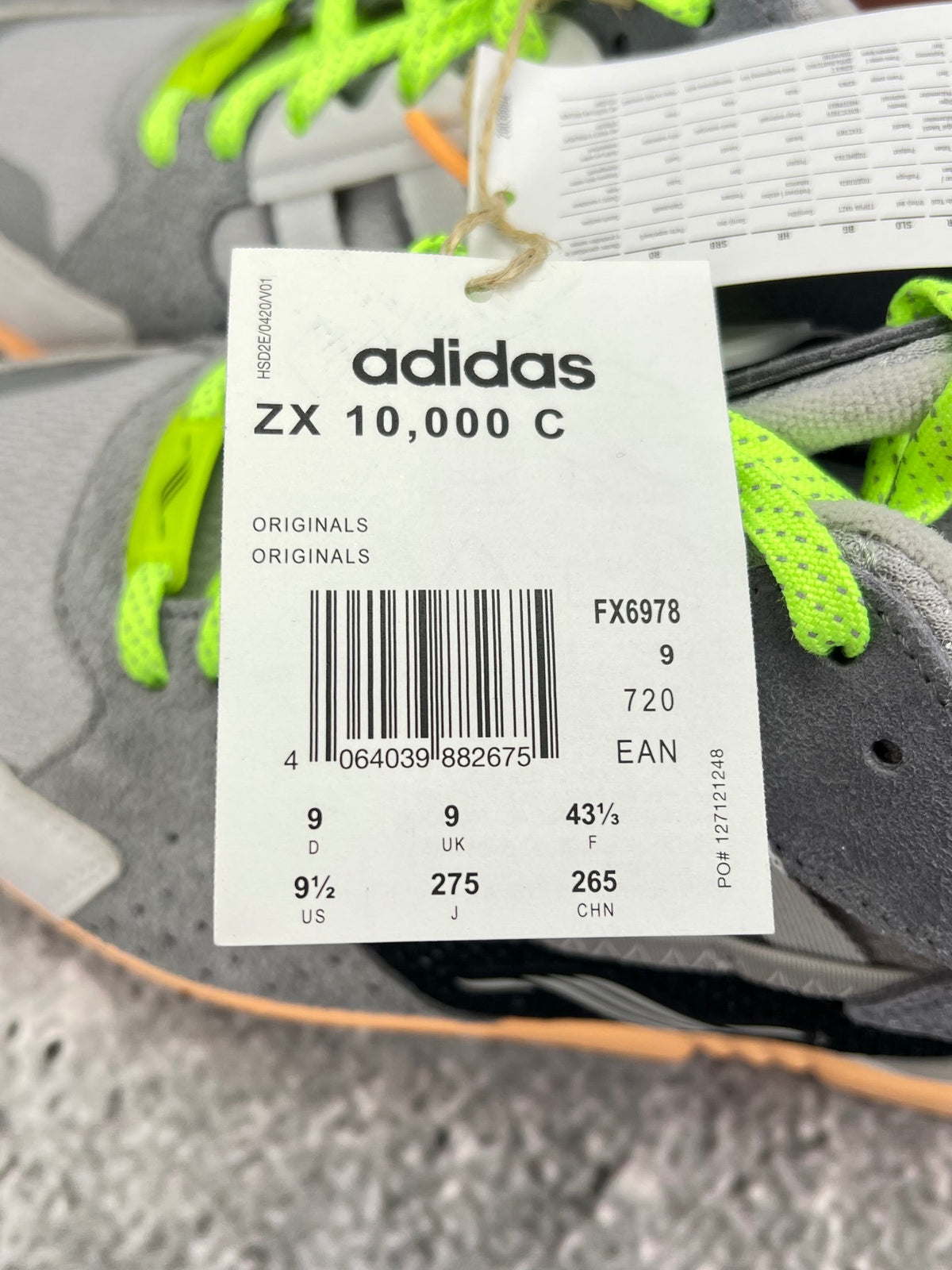 Adidas ZX 10000 C Acid Orange — buty sportowe męskie nowe rozmiar 43 1/3, opcjonalne zdjęcie 2