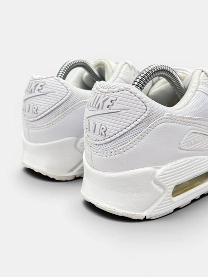 Nike Air Max 90 Triple White — buty sportowe damskie w bardzo dobrym stanie rozmiar 38, widok z tyłu