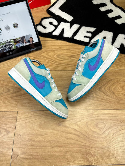 Nike Air Jordan 1 Low SE — buty sportowe męskie w bardzo dobrym stanie rozmiar 39, widok z góry na zewnętrzną stronę butów