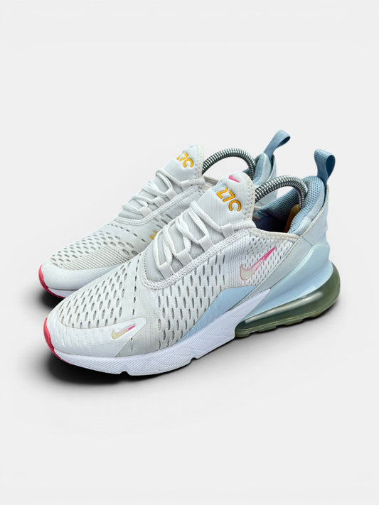 Nike Air Max 270 White Pinksicle — buty sportowe damskie w bardzo dobrym stanie rozmiar 39, widok z boku