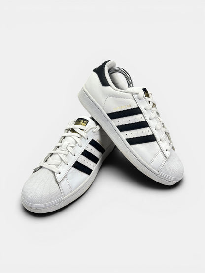 Adidas Superstar II White Gold Tongue — buty sportowe damskie w bardzo dobrym stanie rozmiar 37 1/3, boczny profil