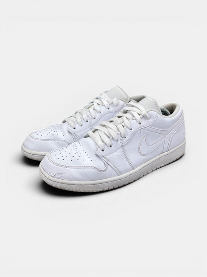 Nike Air Jordan 1 Low AJ1 Low Triple White — buty sportowe męskie w bardzo dobrym stanie rozmiar 44.5, widok z boku