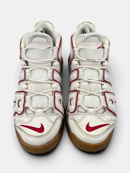 Nike Air More Uptempo Phantom Gym Red Gum — buty sportowe damskie w bardzo dobrym stanie rozmiar 39, widok z góry