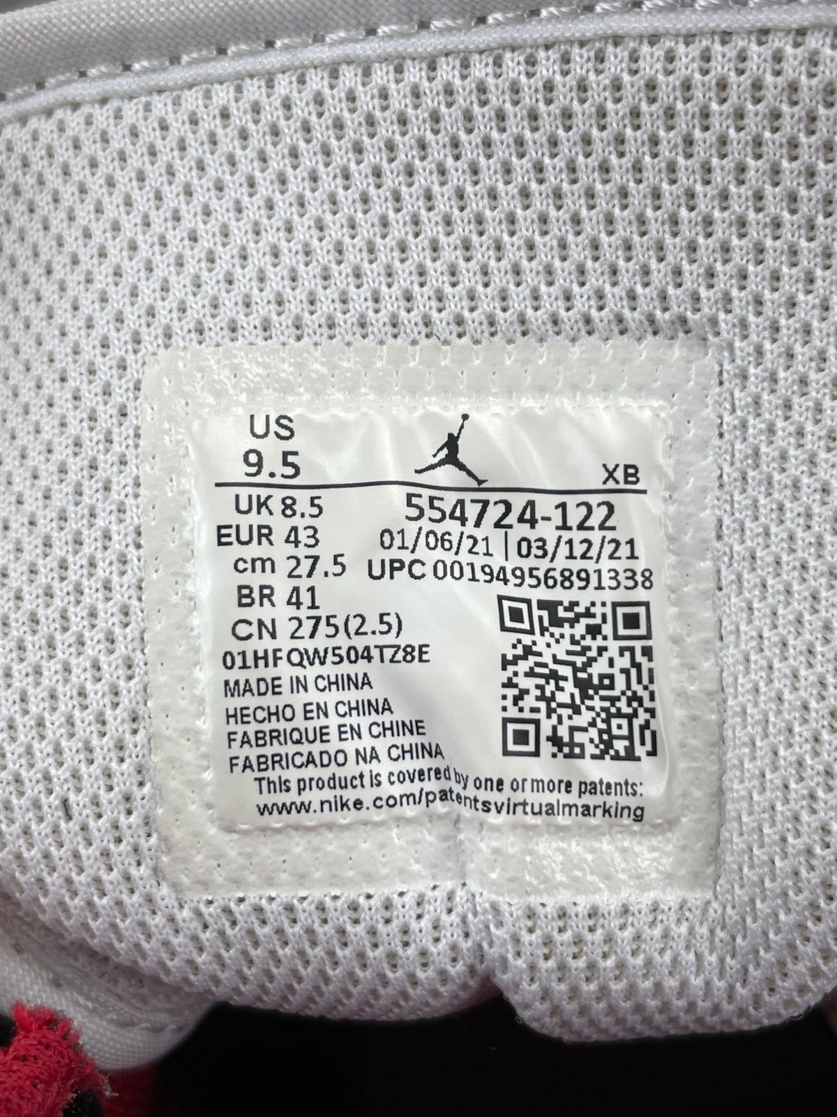 Nike Air Jordan 1 Mid Gym Red Black White — buty sportowe męskie w bardzo dobrym stanie rozmiar 43, opcjonalne zdjęcie 2