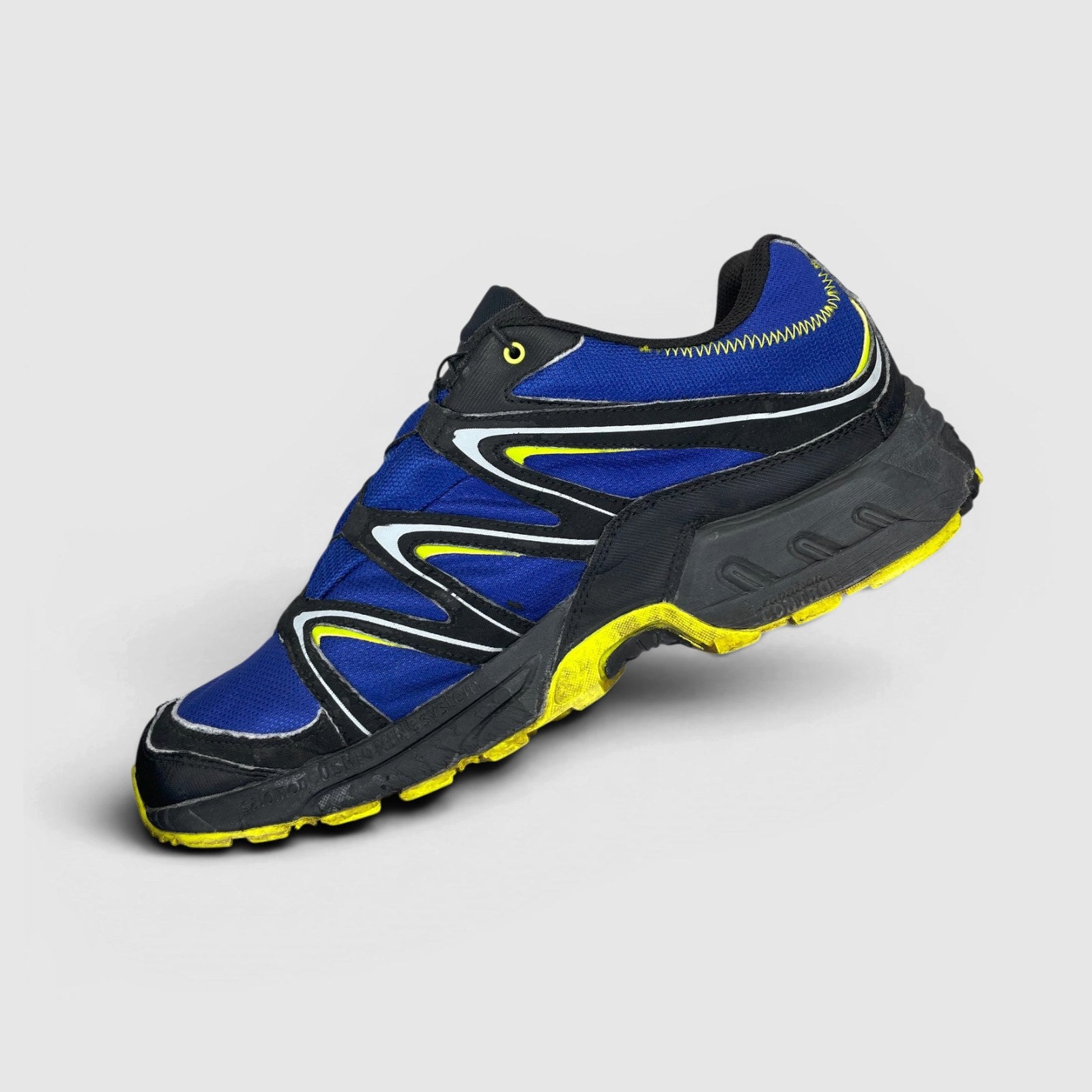 Salomon Speedcross Gore-Tex, buty sportowe męskie w bardzo dobrym stanie rozmiar 46.5, wewnętrzny panel prawego buta