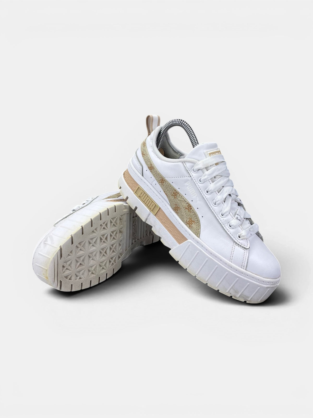 Puma Mayze T7 White Brown — buty sportowe damskie w bardzo dobrym stanie rozmiar 38, boczny profil