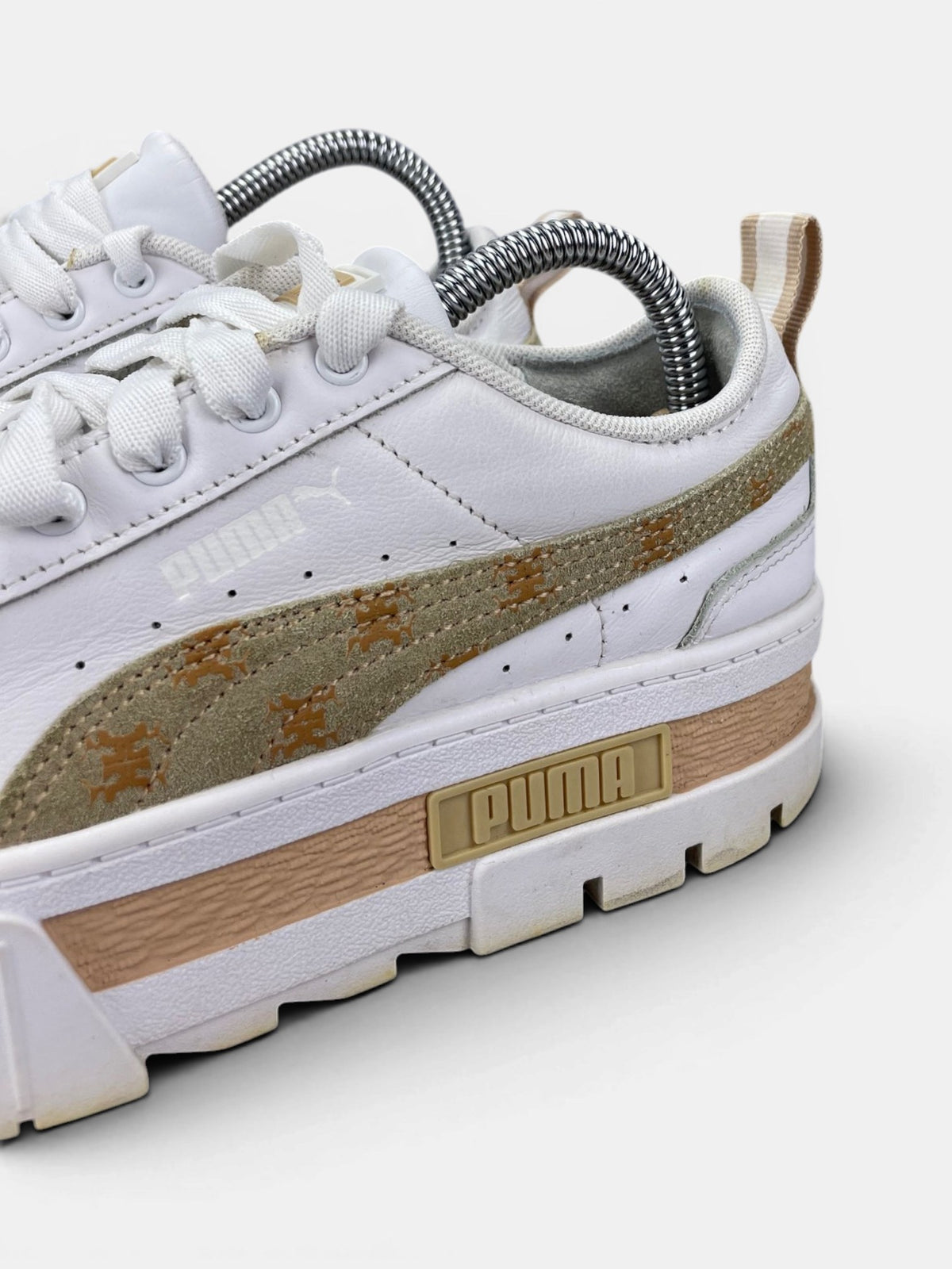 Puma Mayze T7 White Brown — buty sportowe damskie w bardzo dobrym stanie rozmiar 38, opcjonalne zdjęcie 1