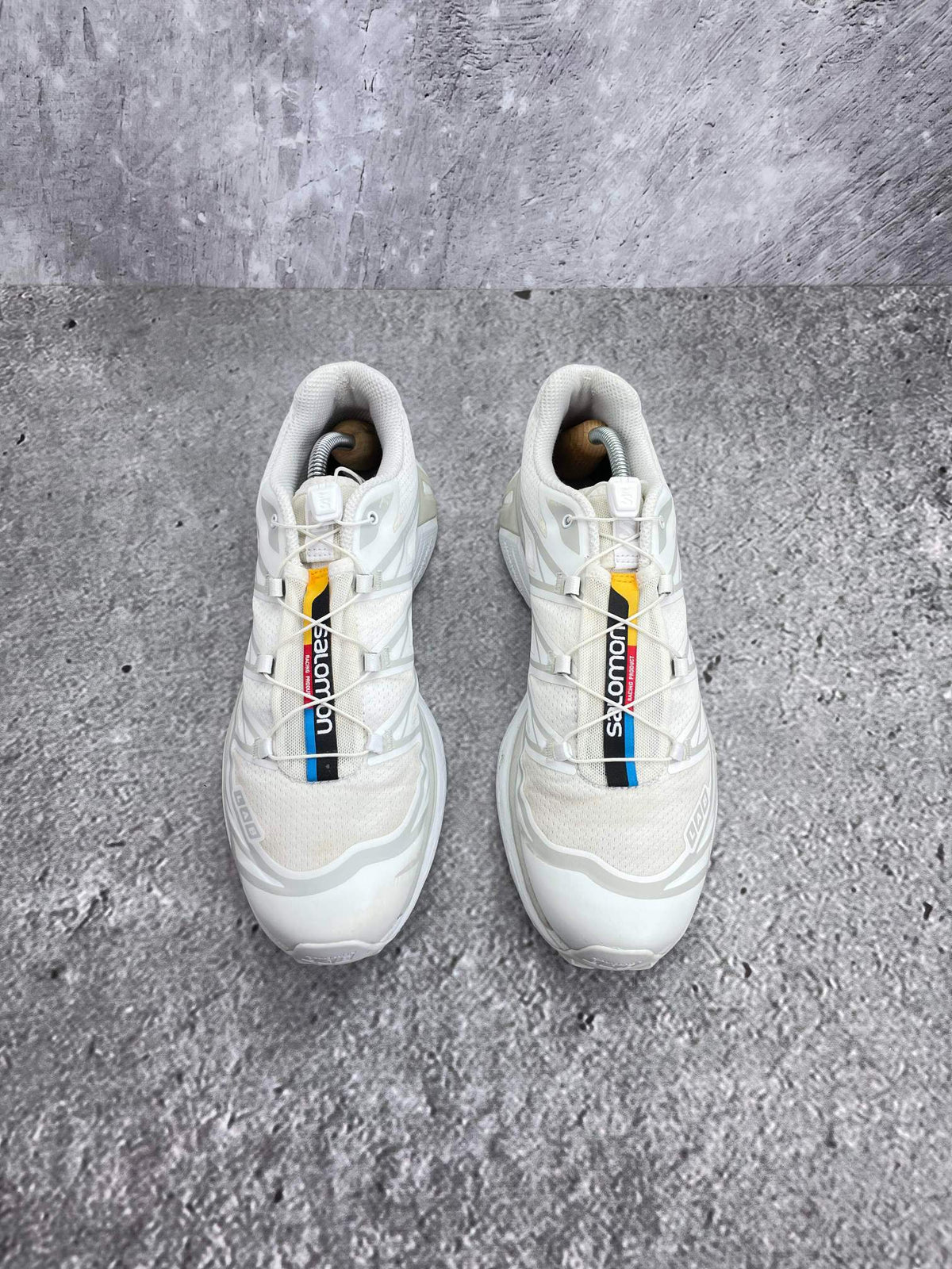 Salomon XT-6 White Lunar Rock — buty sportowe męskie w bardzo dobrym stanie rozmiar 44 1/3, widok z góry