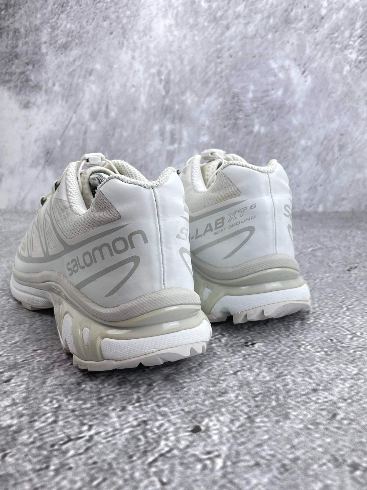 Salomon XT-6 White Lunar Rock — buty sportowe męskie w bardzo dobrym stanie rozmiar 44 1/3, widok z tyłu