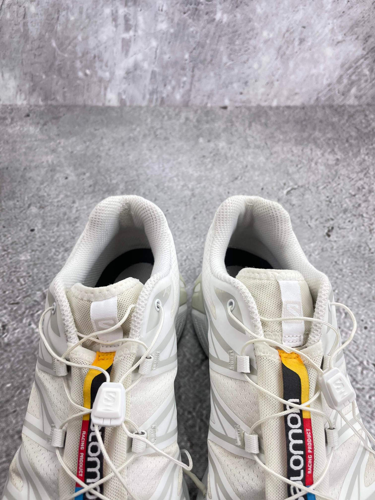 Salomon XT-6 White Lunar Rock — buty sportowe męskie w bardzo dobrym stanie rozmiar 44 1/3, zapiętki butów