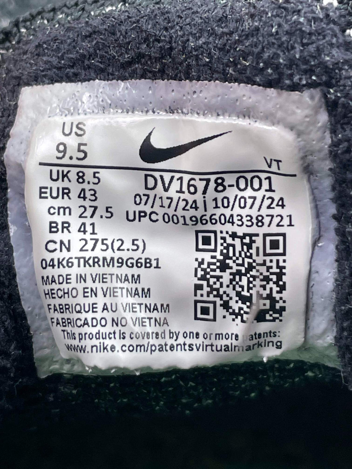 Nike Air VaporMax 2023 Flyknit Oreo — buty sportowe męskie w bardzo dobrym stanie rozmiar 43, opcjonalne zdjęcie 2
