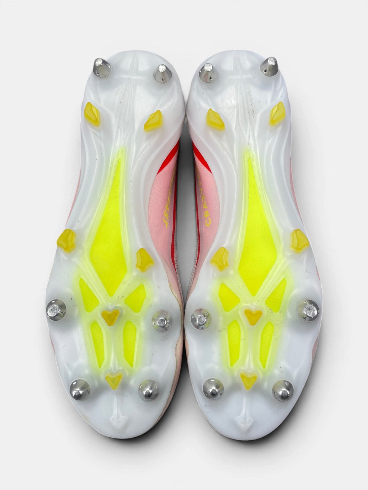 Adidas X Crazyfast Elite Energy Citrus Pack — buty sportowe męskie w bardzo dobrym stanie rozmiar 43 1/3, widok z góry na wewnętrzną stronę butów
