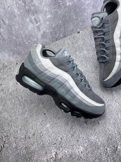 Nike Air Max 95 Cool Grey Psychic Blue — buty sportowe damskie w bardzo dobrym stanie rozmiar 40, zewnętrzny panel prawego buta