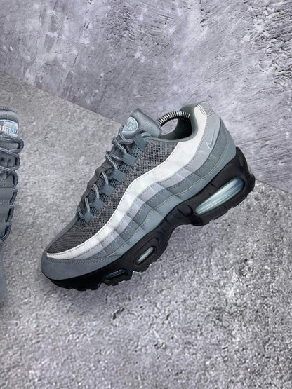 Nike Air Max 95 Cool Grey Psychic Blue — buty sportowe damskie w bardzo dobrym stanie rozmiar 40, zewnętrzny panel lewego buta