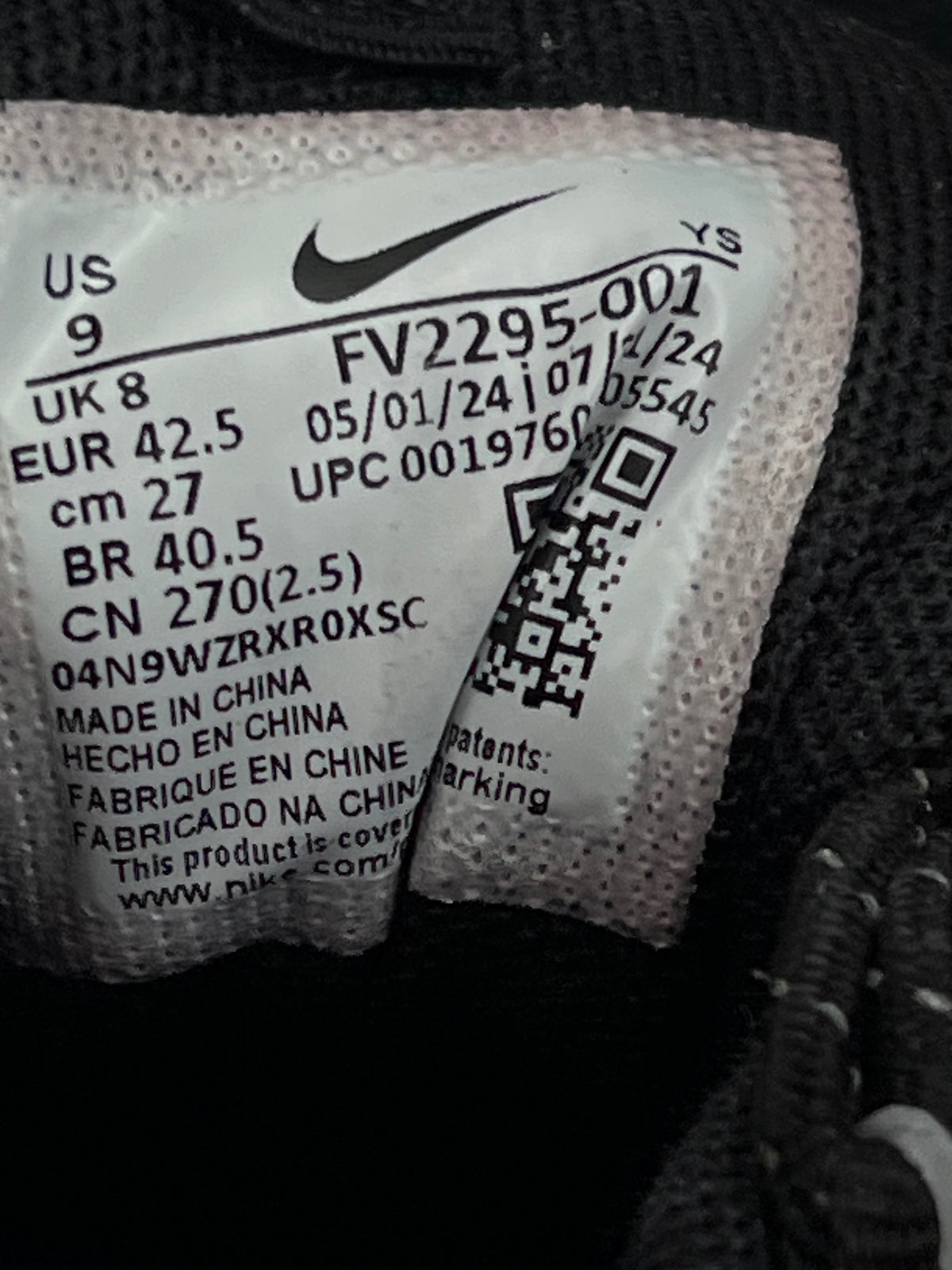 Nike Zoom Vomero Roam Black Light Silver — buty sportowe męskie w bardzo dobrym stanie rozmiar 42.5, opcjonalne zdjęcie 1