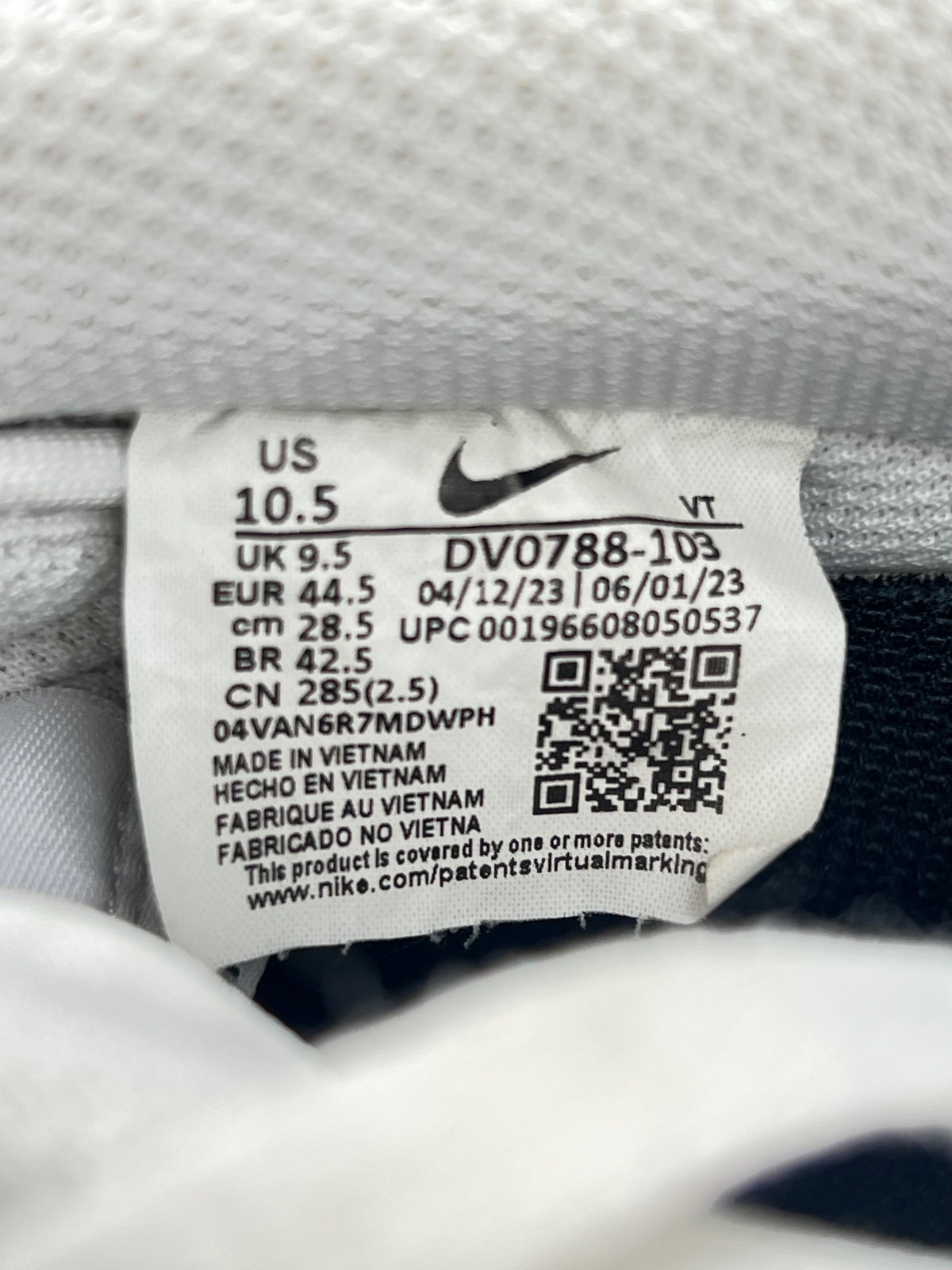 Nike Air Force 1 Low White Black Outline — buty sportowe męskie w bardzo dobrym stanie rozmiar 44.5, opcjonalne zdjęcie 1