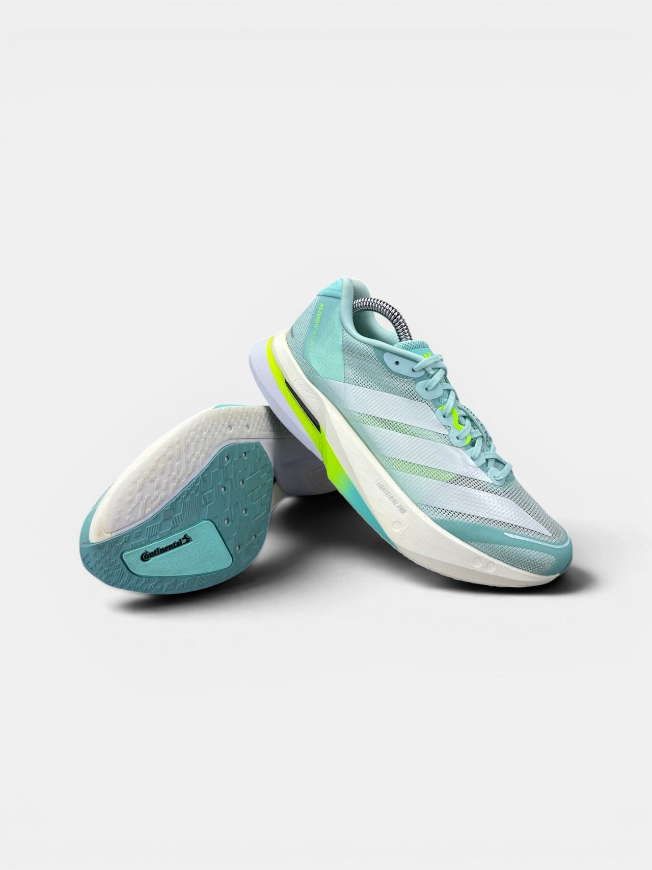 Adidas Adizero Boston 13 — buty sportowe damskie w bardzo dobrym stanie rozmiar 38 2/3, boczny profil