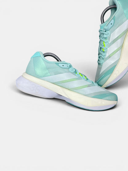 Adidas Adizero Boston 13 — buty sportowe damskie w bardzo dobrym stanie rozmiar 38 2/3, wewnętrzny panel lewego buta