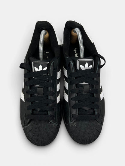 Adidas Superstar II Black White — buty sportowe męskie w bardzo dobrym stanie rozmiar 41 1/3, widok z góry