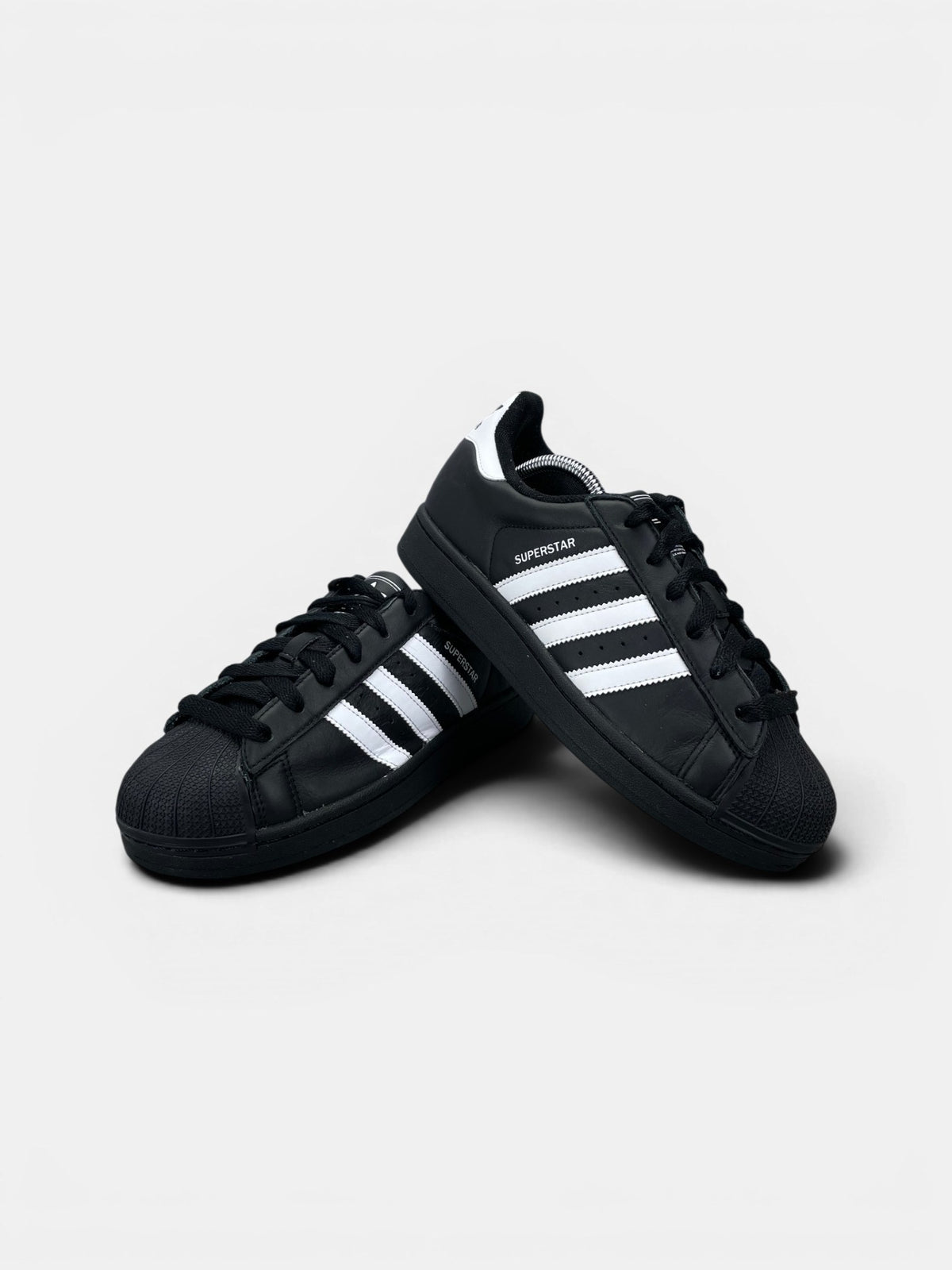 Adidas Superstar II Black White — buty sportowe damskie w bardzo dobrym stanie rozmiar 39 1/3, boczny profil