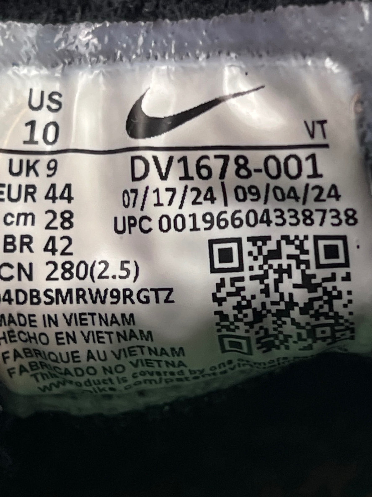 Nike Air VaporMax 2023 Flyknit Oreo — buty sportowe męskie w bardzo dobrym stanie rozmiar 44, opcjonalne zdjęcie 1