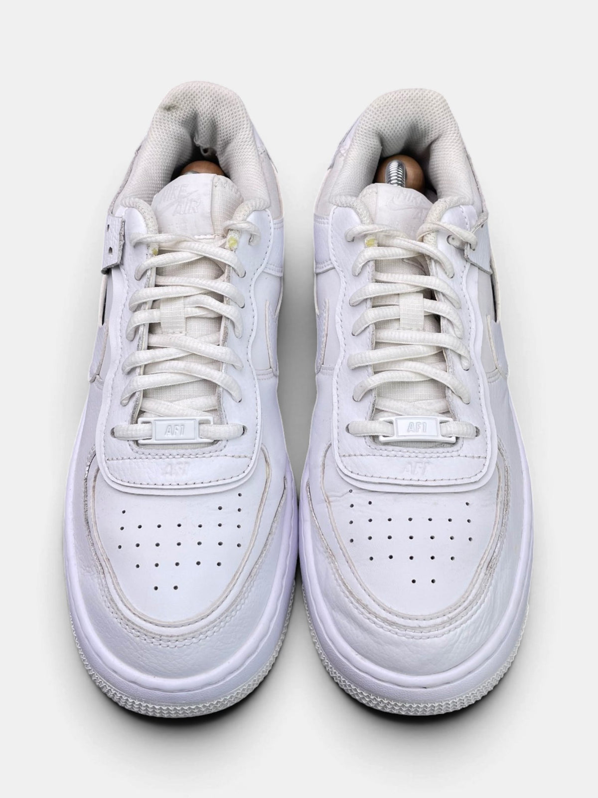 Nike Air Force 1 Shadow Triple White — buty sportowe damskie w bardzo dobrym stanie rozmiar 40.5, widok z góry