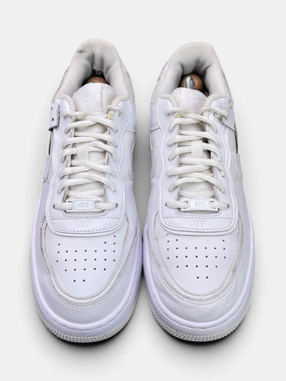 Nike Air Force 1 Shadow Triple White — buty sportowe damskie w bardzo dobrym stanie rozmiar 40.5, widok z góry