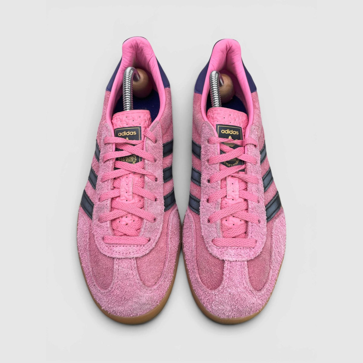 Adidas Gazelle Indoor Bliss Pink Purple — buty sportowe damskie w bardzo dobrym stanie rozmiar 39 1/3, widok z góry