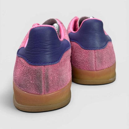Adidas Gazelle Indoor Bliss Pink Purple — buty sportowe damskie w bardzo dobrym stanie rozmiar 39 1/3, widok z tyłu