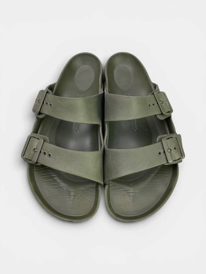 Birkenstock Arizona — klapki męskie w bardzo dobrym stanie rozmiar 42, widok z góry