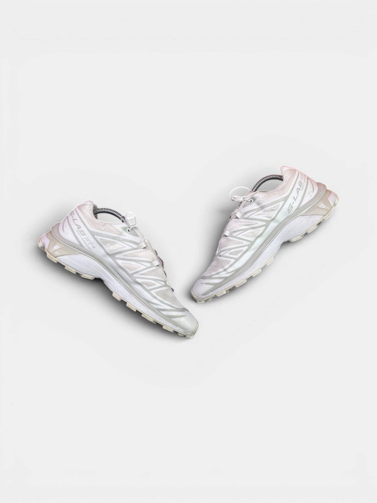 Salomon XT-6 White Lunar Rock — buty sportowe męskie w bardzo dobrym stanie rozmiar 42, widok z góry