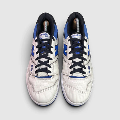 New Balance 550 White/Team Royal — buty sportowe męskie w bardzo dobrym stanie rozmiar 44, widok z góry
