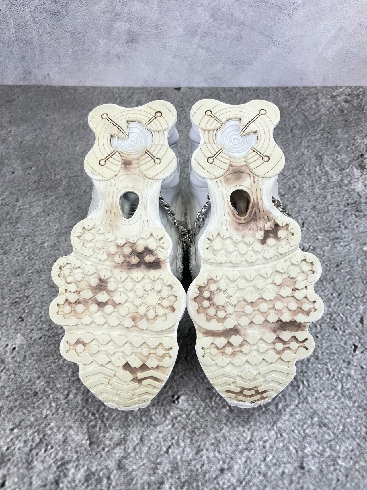 Nike Shox TL / CDG Triple White - buty sportowe, podeszwa