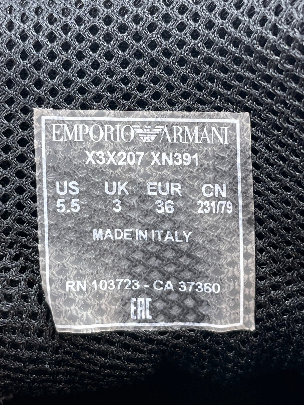 Emporio Armani Sneakers Platform X3X207XN391 - buty sportowe, metka