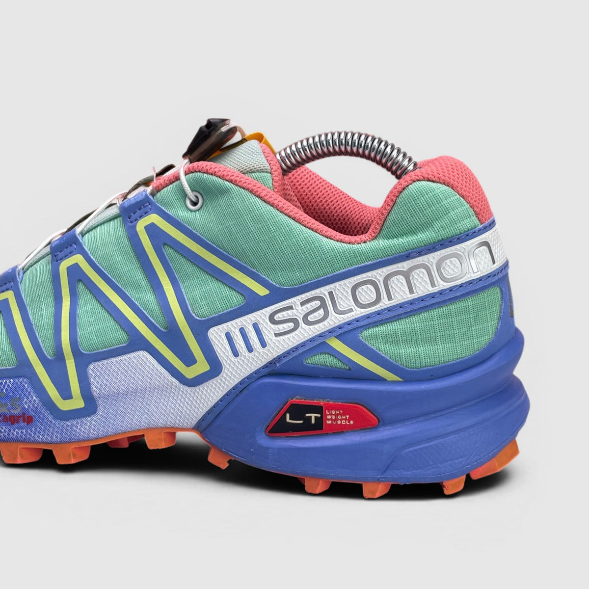Salomon Speedcross 3W Sulphur, buty sportowe damskie w bardzo dobrym stanie rozmiar 40.5, detal