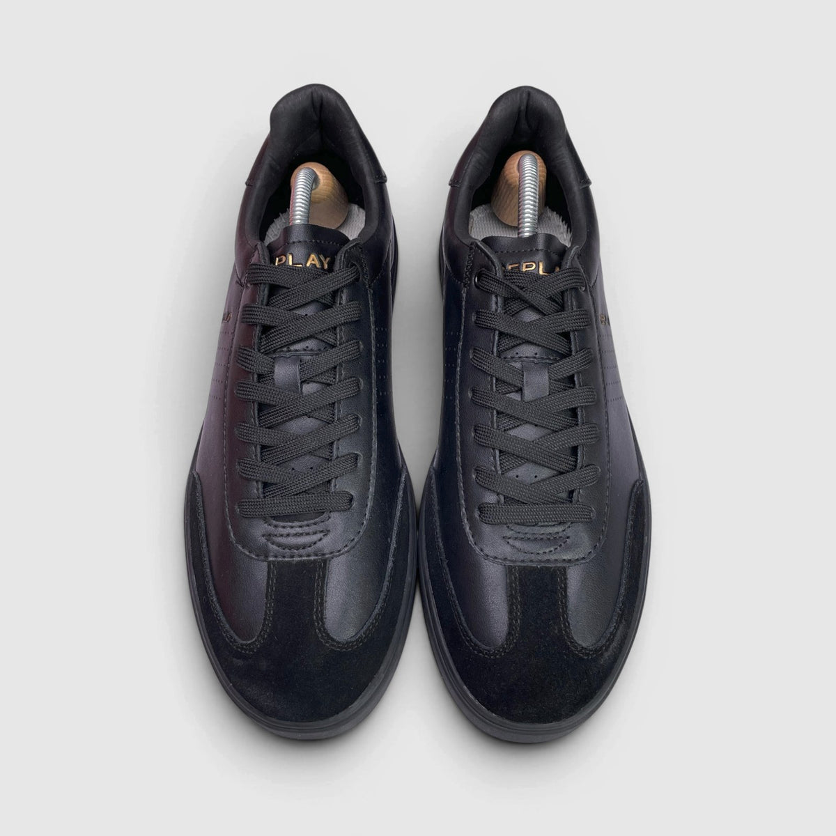 Replay Leather Sneakers — buty sportowe męskie w bardzo dobrym stanie rozmiar 43, widok z góry