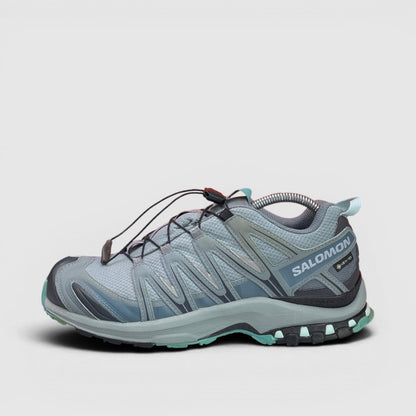 Salomon XA Pro 3D GTX — trekkingi damskie w bardzo dobrym stanie rozmiar 41, boczny profil, lewa strona