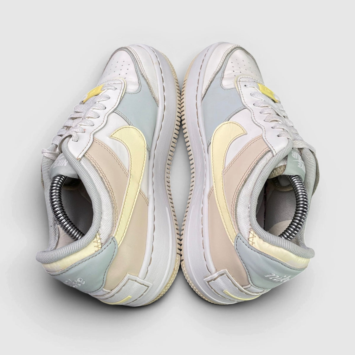 Nike Air Force 1 Shadow Pearl White Citron Tint — buty sportowe damskie w bardzo dobrym stanie rozmiar 38.5, widok z góry